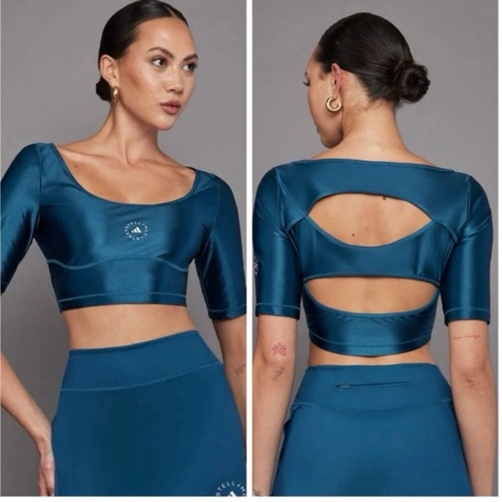 NWOT adidas by Stella McCartney Crop Top in Tech Mineral SZ S